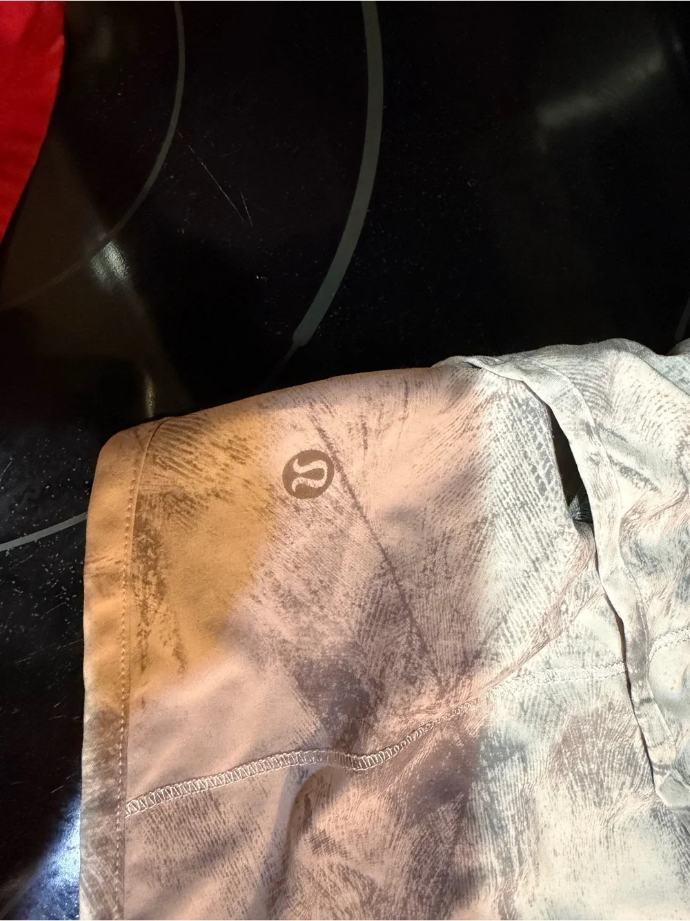 lululemon athletica Pale Pink Marble-Effect Running Shorts